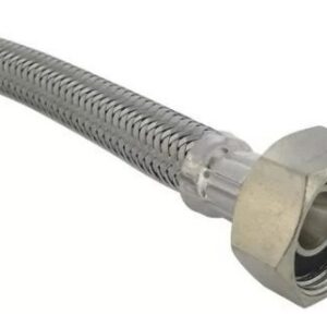 Engate Flexivel Rabicho Fmea X Fmea Aco Inox 40cm 1/2 (642148)