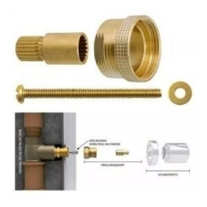 Prolongador P Registro Docol 1cm 1/2 3/4 Original 2 Pcs (761615)