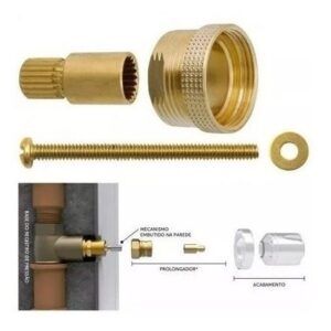 Prolongador P Registro Docol Aumento 1cm 1/2 E 3/4 4 Pcs (963577)