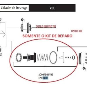 Reparo Kit Acionador Vde Cpd Ref 08911 Fabrimar (610189)