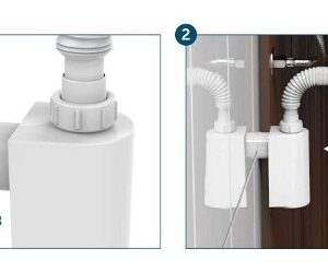 Sifo Lavatorio Com Copo Parede Flexivel Branco Blukit (685766)