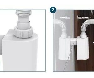 Sifo Lavatorio Com Copo Parede Flexivel Cromado Blukit (765869)